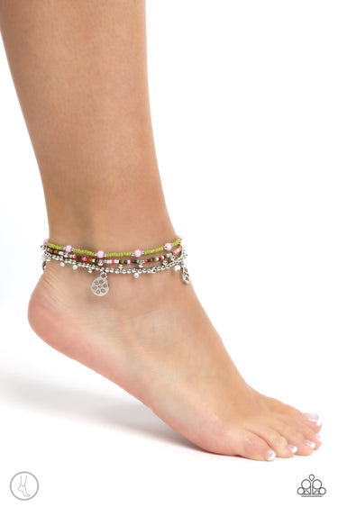 Surfing Safari - Green Anklet